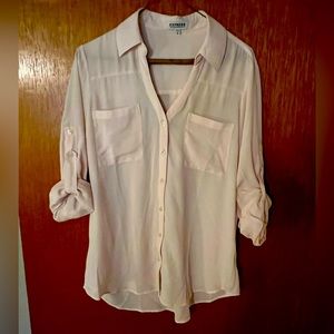 Express portofino light pink shirt.